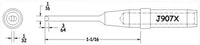Hexacon J907X Concial Chisel Soldering Tip, 1/16"