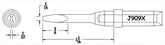 Hexacon J909X Extra Long Semi-Chisel Soldering Tip, 1/16"
