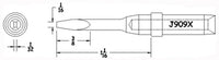 Hexacon J909X Extra Long Semi-Chisel Soldering Tip, 1/16"