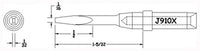 Hexacon J910X Therm-O-Trac Extra Long Semi Chisel Soldering Tip, 1/16"