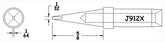 Hexacon J912X Conical Chisel Soldering Tip, 1/64"