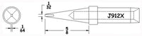 Hexacon J912X Conical Chisel Soldering Tip, 1/64"