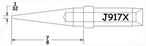 Hexacon J917X Conical Chisel Soldering Tip, 1/64"