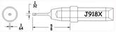 Hexacon J918X Turned-Down Full Chisel Soldering Tip, 1/32"