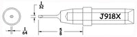 Hexacon J918X Turned-Down Full Chisel Soldering Tip, 1/32"