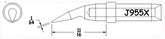 Hexacon J955X 1/64" Sharp Bent Conical Soldering Tip for Therm-O-Trac Stations