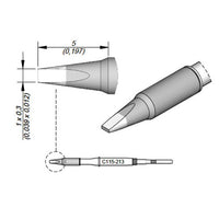 JBC Tools C115213 Series C115 High Thermal Chisel Cartridge Soldering Tip, 1mm x 0.3mm
