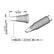 JBC Tools C115213 Series C115 High Thermal Chisel Cartridge Soldering Tip, 1mm x 0.3mm