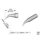 JBC C105118 Bent Conical Cartridge Soldering Tip, 0.1mm X 4.5mm