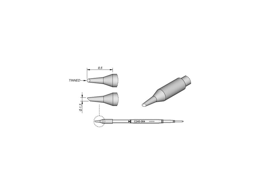 JBC TOOLS C245064 Cartridge – Bevel