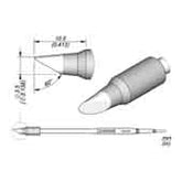 JBC C245354E Bevel Cartridge Soldering Tip, 10.5mm