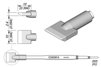 JBC C245914 Blade Cartridge Soldering Tip, 10mm