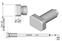 JBC C470044 RF Shield Removal Cartridge Desoldering Tip, 10mm x 15mm