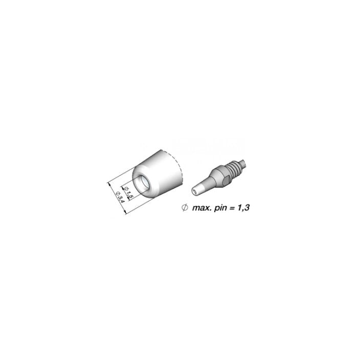 JBC C560005 Through Hole Cartridge Desoldering Tip, 3.4 MM x 1.5 MM