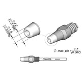 JBC C560006 Series C560 Through-Hole Cartridge Desoldering Tip, Ø 1.9mm
