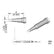 JBC TOOLS C115109 45° Bevel Conical Cartridge Soldering Tip, 0.6MM