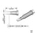 JBC Tools C115113 Nano Chisel Cartridge Soldering Tip, 1.0mm
