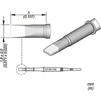 JBC C115114 Chisel Cartridge Soldering Tip, 1.8mm