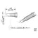 JBC Tools C115127 C115 Series Bevel Soldering Tip Cartridge, Ø 1