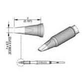 JBC Tools C115213 Series C115 High Thermal Chisel Cartridge Soldering Tip, 1mm x 0.3mm