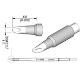 JBC C210028 Spoon Cartridge Soldering Tip, 1.0mm