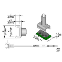 JBC Tools C245222 Dual In-Line Soldering Cartridge, 7.1 x 13mm