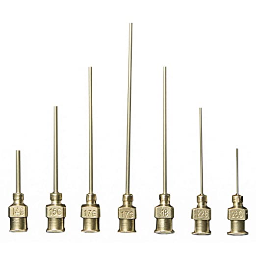 Jensen Global JG16-1.5MDZ 16-Gauge All-Metal Dispensing Needle Tips, 1.5", Box of 12