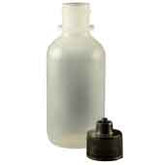 Jensen Global JG2.0BC Boston Round Squeeze Bottle with Black Luer Lock Cap, 2 oz, 10 Per Pack