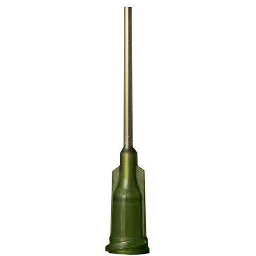 Jensen Global JG14-1.0 Standard 14 Gauge Dispensing Needle with Olive Luer Lock Hub, .069" I.D .083" O.D 1" Long, 1000 Bag 