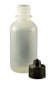 Jensen Global JG2.0BC Boston Round Squeeze Bottle with Black Luer Lock Cap, 2 oz, 10 Per Pack