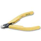Lindstrom 8142 Oval Head Diagonal Ultra Flush Small Cutter With ESD-Safe Handle, 18 AWG Gauge Cut Capacity, 4-3/8"
