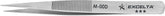 Excelta M-00D Carbon Steel Straight Strong Medium Point Miniature Tweezers, 3 Star, 3.38"