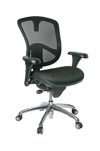 Bevco M6088MU Ergonomic Executive Mesh Chair Upholstered Fabric Adjustable Contoured Backrest