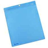 Menda 34453 Zip Top ESD Ticket Holder With Grommet Clear Front Zippered Viewing Area