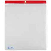 Menda 34454 ESD-Safe Clear Shop Traveler with Red Header & Zip Top, 10x12, Pack of 10