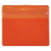 Menda 35094 Horizontal Badge Holder with Zipper, Orange, 3-7/8in x 2-5/8in