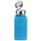 Menda 35284 Dissipative HDPE Blue durAstatic Solvent Dispenser Bottle With One-Touch Pump Lid, 8 oz