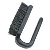 Menda 35695 ESD-Safe Conductive Fibers Brush with Polypropylene Curved Handle, 3"x1.5"
