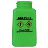 Menda 35732 Bottle Only Green Hcs Label Acetone Printed, 6 oz