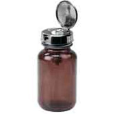 Menda 35743 Amber Glass 4oz Bottle with Take-Along Pump/PFA Stem