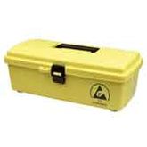 Menda 35870 Yellow Dissipative Tool Box, 14-1/2 x 7-1/2 x 5"