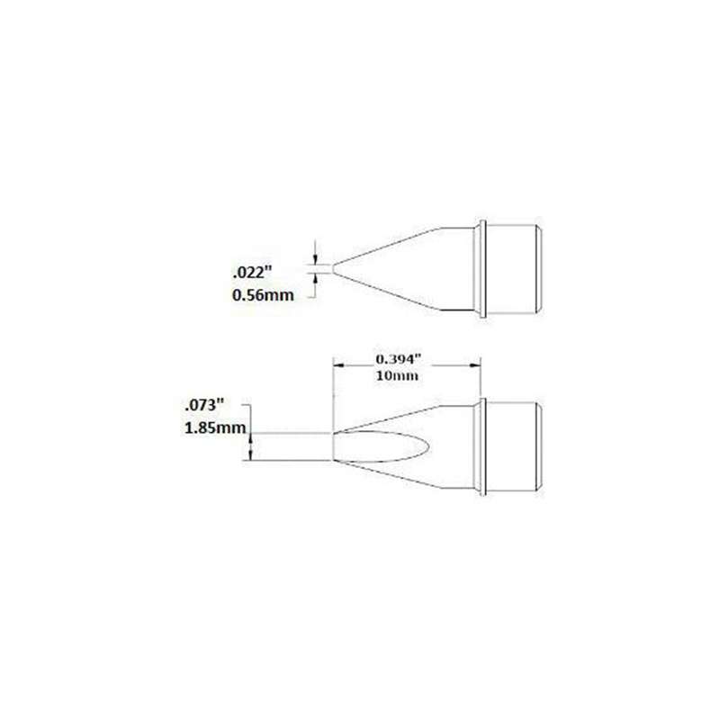 METCAL HCV-9CH0018S High Thermal Demand Cartridge Chisel, 1.78mm
