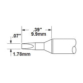 Metcal STTC-113 STTC 700 Series 90° Bend Chisel Cartridge Soldering Tip for MX Series Systems, 3.00mm