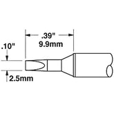 Metcal STTC-836 30° Chisel Cartridge Soldering Tip, 0.10" x 0.39"