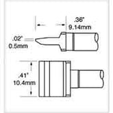 Metcal RFP-BL2 RFP Series Rework Blade Cartridge for MFR-HSR Iron, 16.00mm