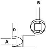Metcal SMTC-105 SMTC 700 Series Slot Cartridge Soldering Tip, SOT-23, 1.73mm