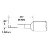 Metcal SSC-742A SSC 700 Series 60° Long Reach Chisel Cartridge Solder Tip, 3.00mm