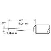 Metcal STTC-042 STTC 600 Series 60° Long Reach Chisel Cartridge Soldering Tip for MX Series Systems, 1.78mm