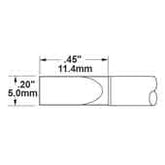 Metcal STTC-165 Chisel Solder Tip Cartridge For MX Series Systems, 5.00mm