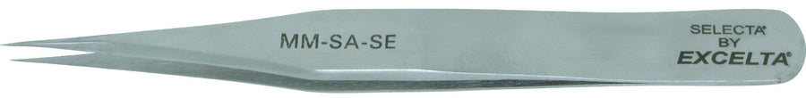 Excelta MM-SA-SE Stainless Steel Anti-magnetic Tweezers with Fine Straight Tips 1 Star 5"